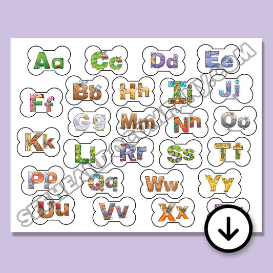 Digging For Alphabet Bones Game (Digital Download)