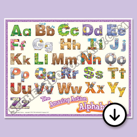 Amazing Action Alphabet Poster (Digital Download)