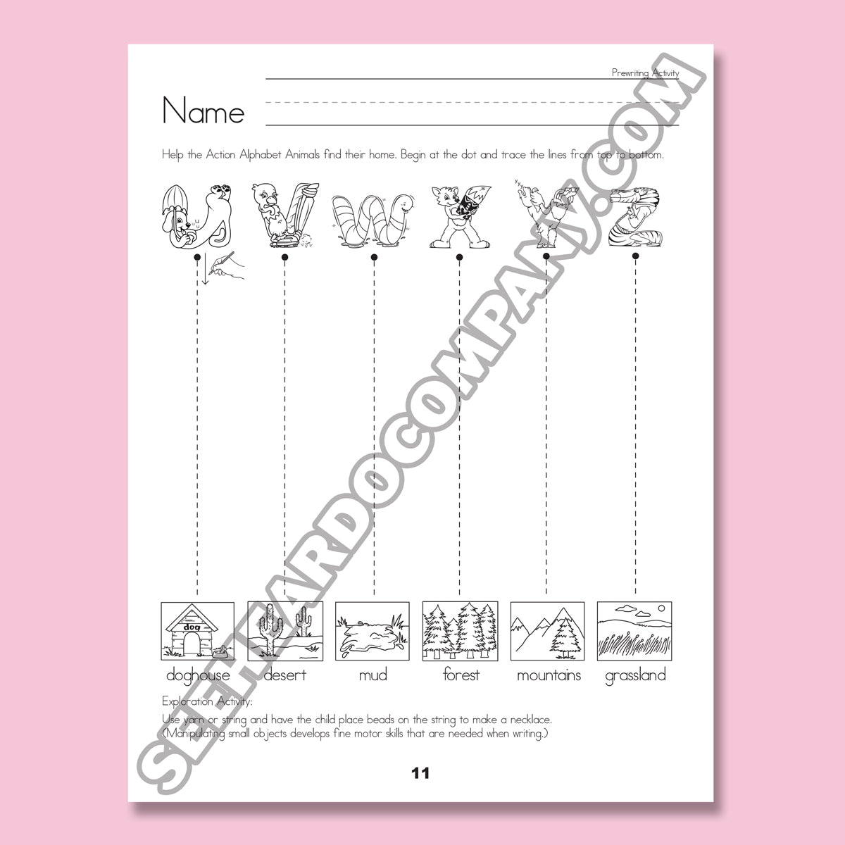 Amazing Action Alphabet Handwriting Book Level 1