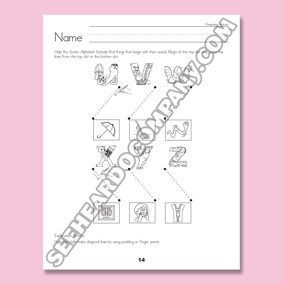 Amazing Action Alphabet Handwriting Book Level 1