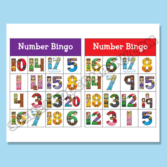 Number Neighborhood Bingo (Digital Download)
