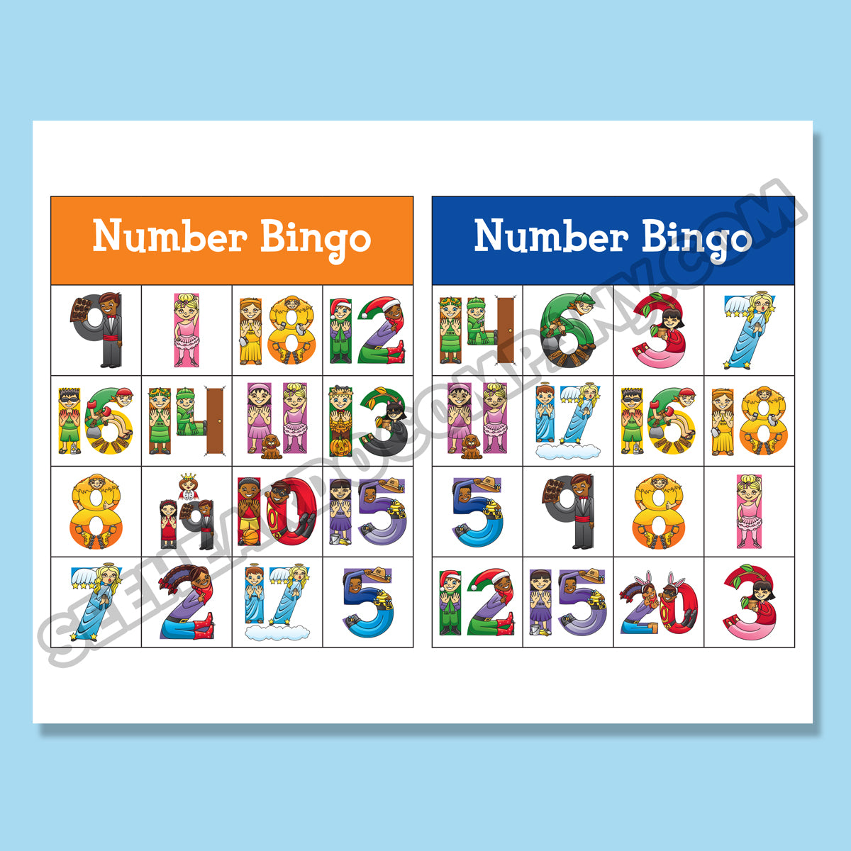 Number Neighborhood Bingo (Digital Download)