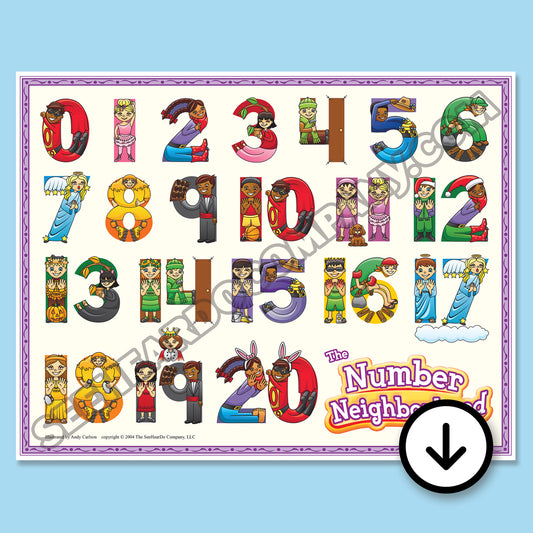 Number Neighborhood Poster (Digital Download)