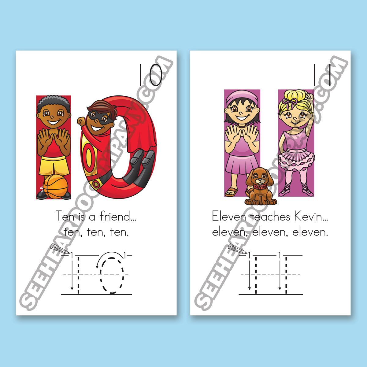 Number Neighborhood Wall Cards