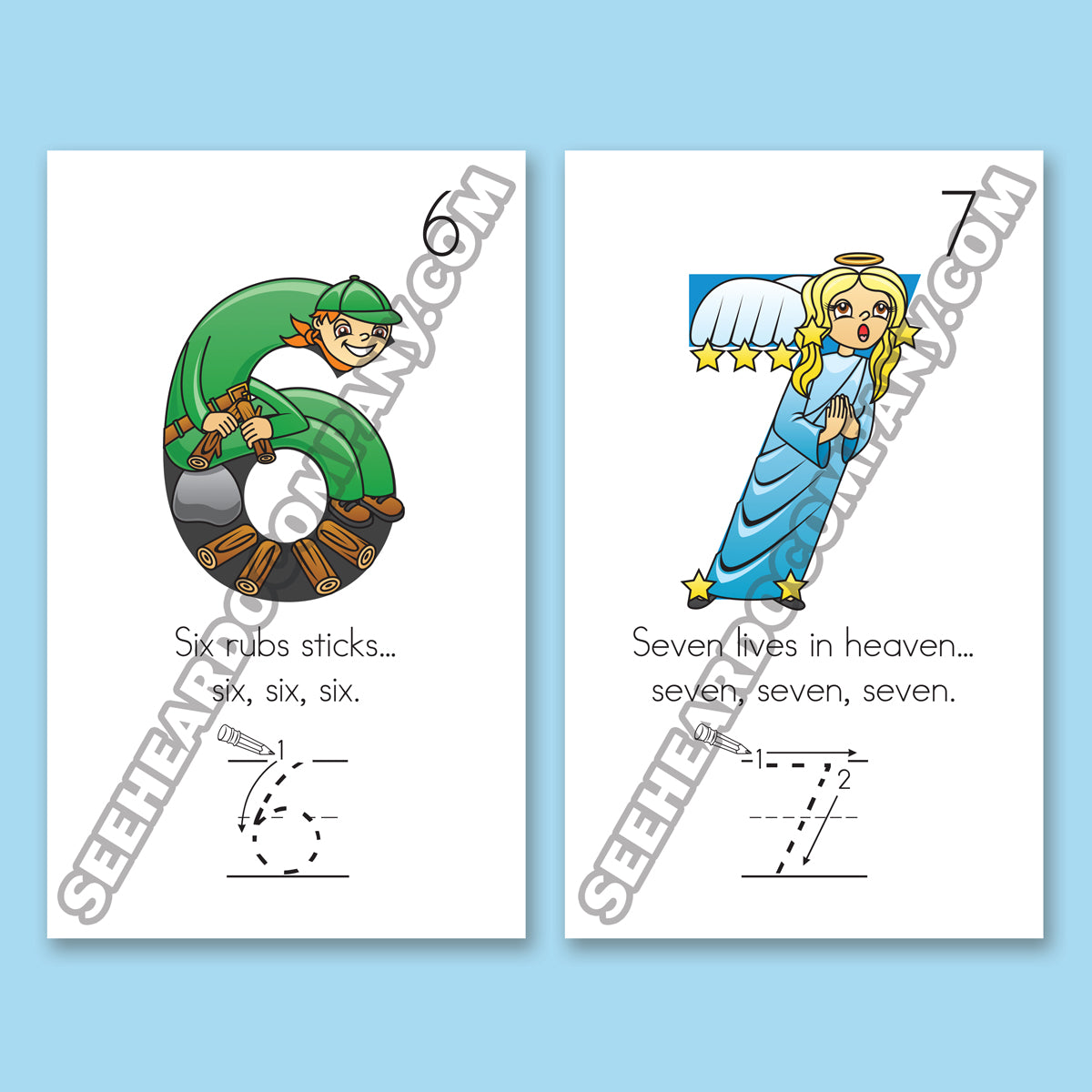 Number Neighborhood Wall Cards