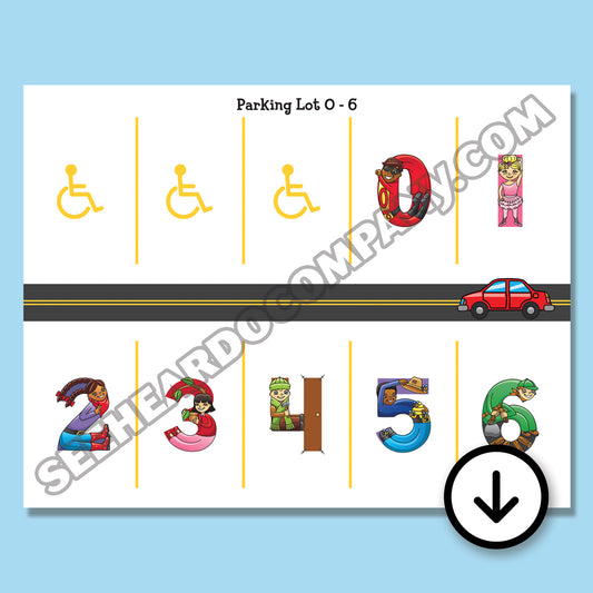 Number Parking Lot Game (Digital Download)