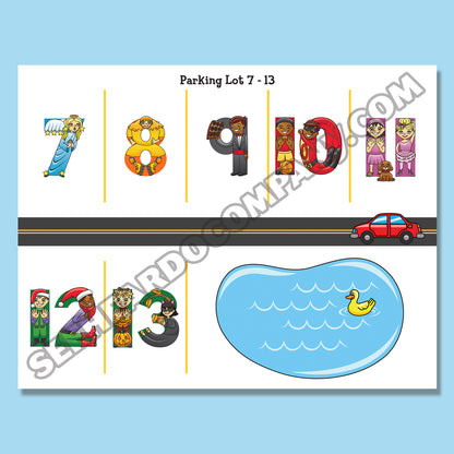 Number Parking Lot Game (Digital Download)