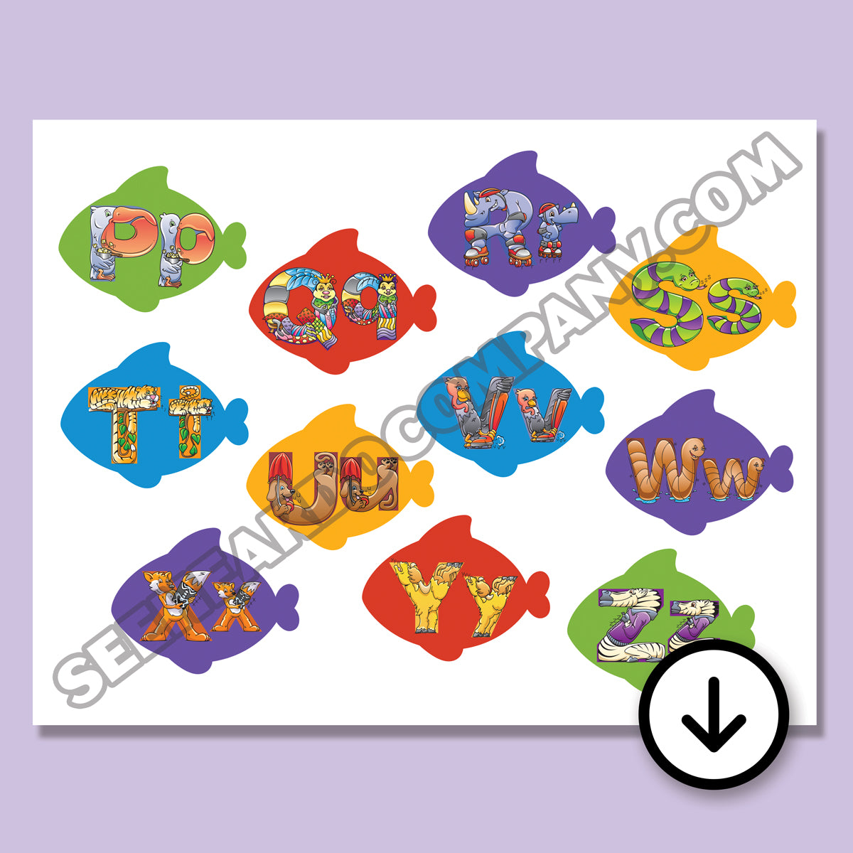 Alphabet Go Fish Game (Digital Download) – The Amazing Action Alphabet