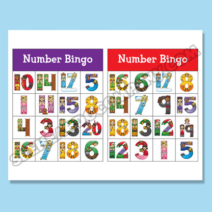 Number Neighborhood Bingo (Digital Download)