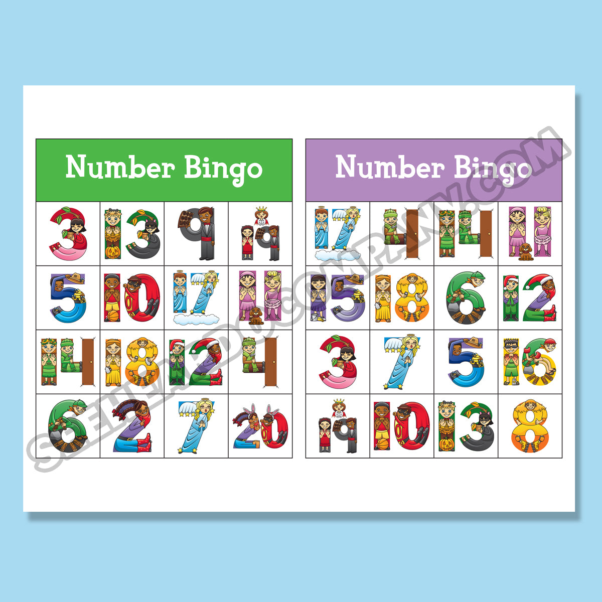 Number Neighborhood Bingo (Digital Download)