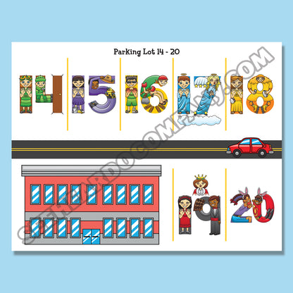 Number Parking Lot Game (Digital Download)